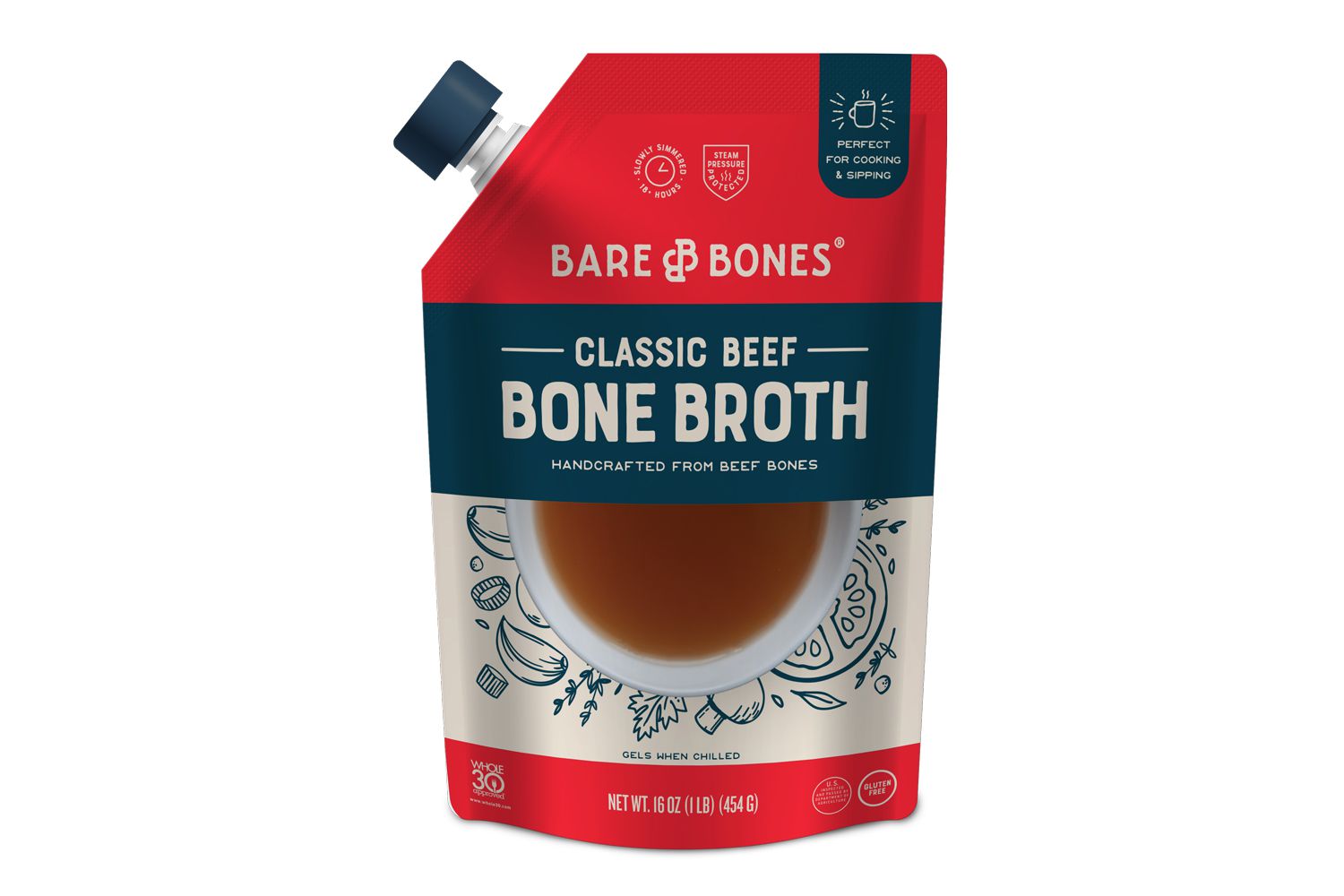 Bare Bones Grass-Fed Beef Organic Bone Broth