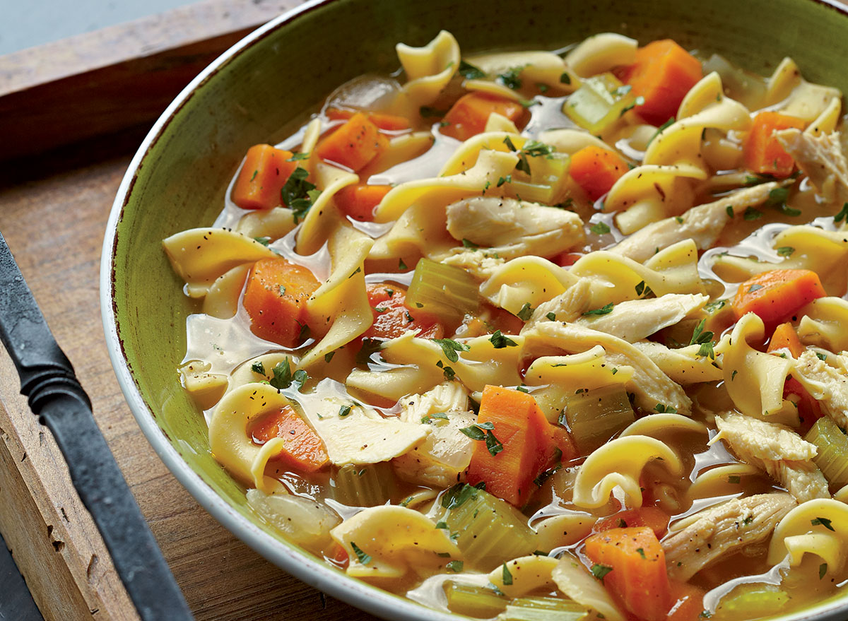 Healthy mom's chicken noodle soup